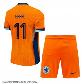 Maglie da calcio Olanda Cody Gakpo #11 Prima Maglia Bambino Europei 2024 Manica Corta (+ Pantaloni corti)